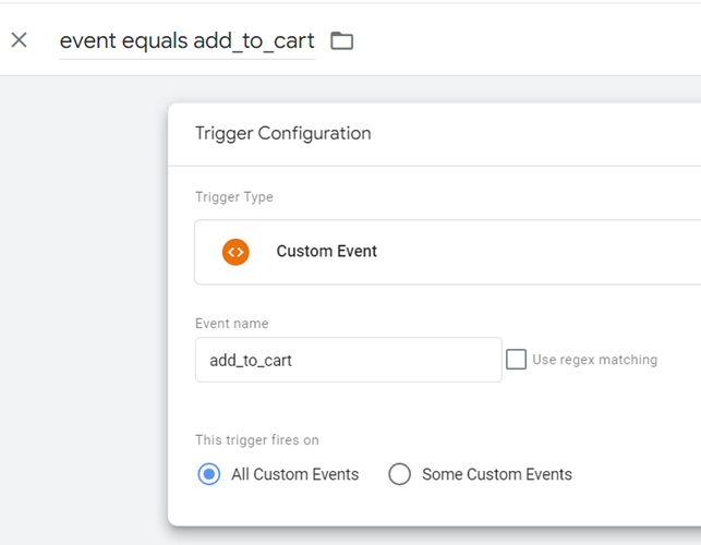 GA4 Ecommerce Tracking via GTM: Step-by-Step Setup Guide 13 Tracking Add to cart Trigger configuration