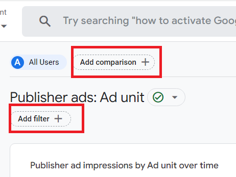customise the ‘Publisher ads report