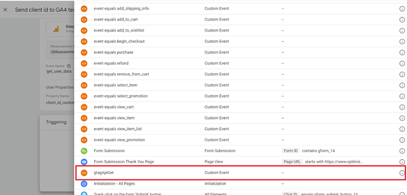 Click on ‘gtagApiGet‘ trigger