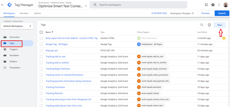 Click on the ‘Tags‘ link