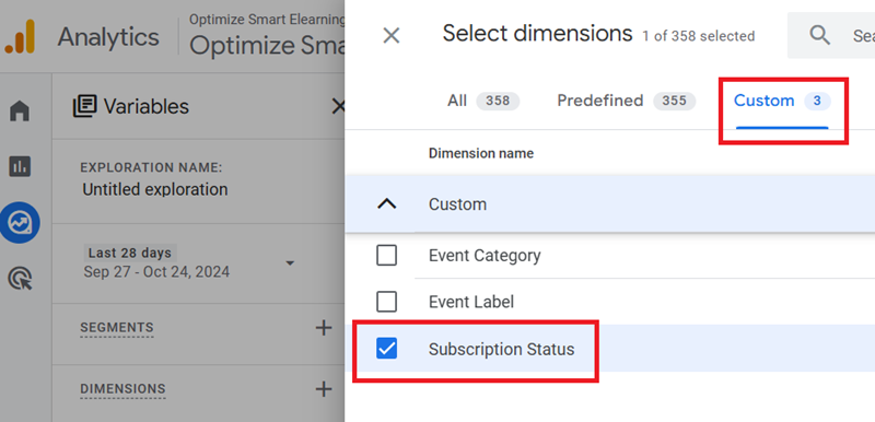 you can add the user scoped custom dimension to your report