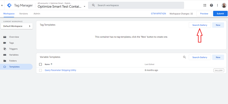 Click on the ‘Search Gallery‘ button