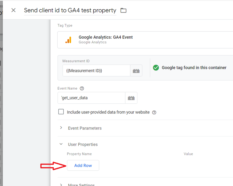 Click on the ‘Add Row‘ button