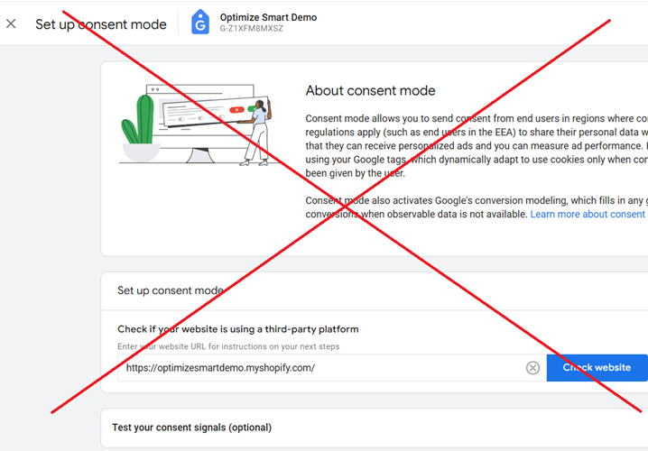 remove the consent mode setup