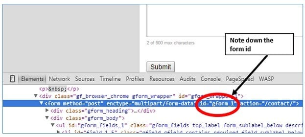 gtm event tracking note down form id