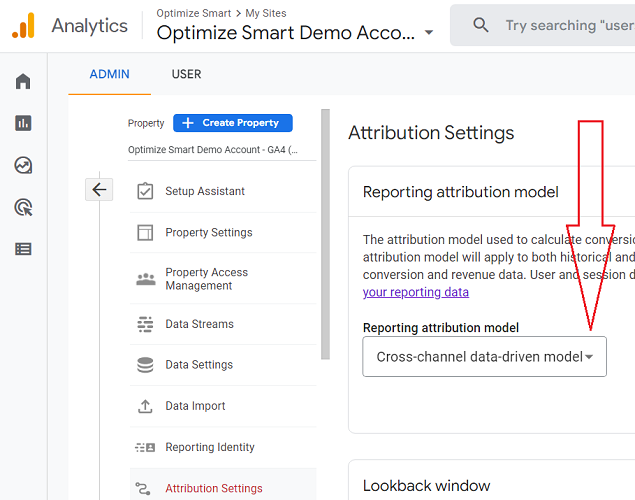reporting attribution model google analytics 4