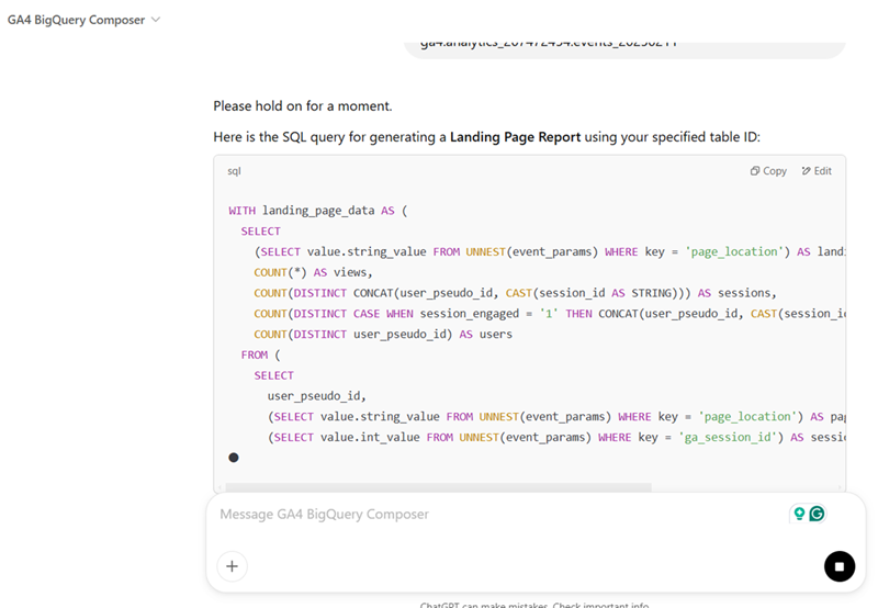 AI prompt engineering for SQL generation