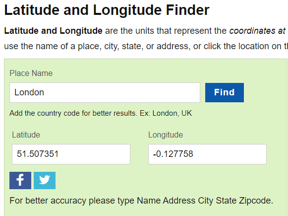lattitude longitude finder