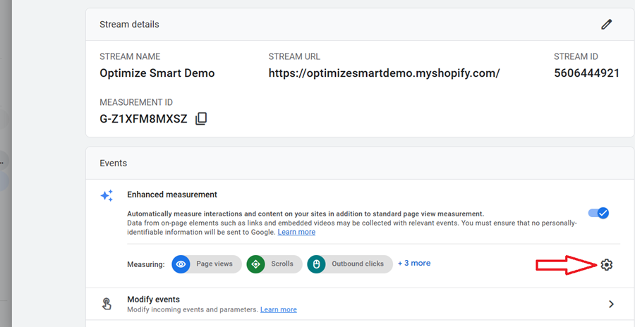 Click on the gear button