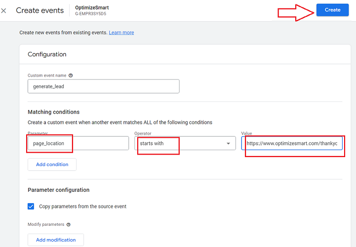 Page Location starts with