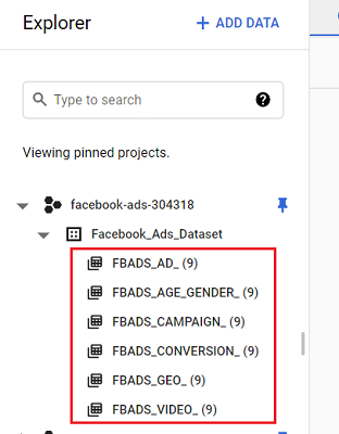 Importing Facebook Ads data into BigQuery