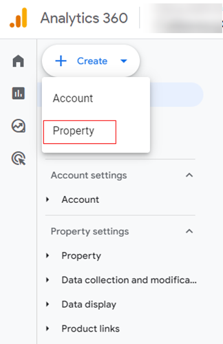 create property ga4
