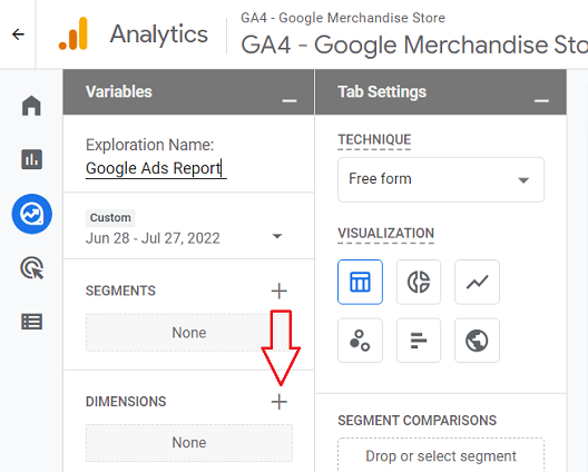 add new dimension ga4