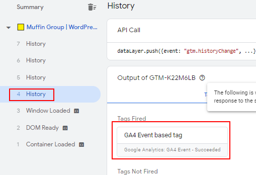GA4 Event in preview mode