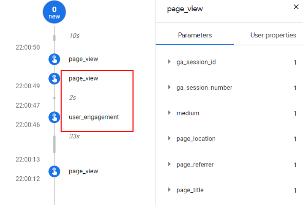 user engagement in debug mode