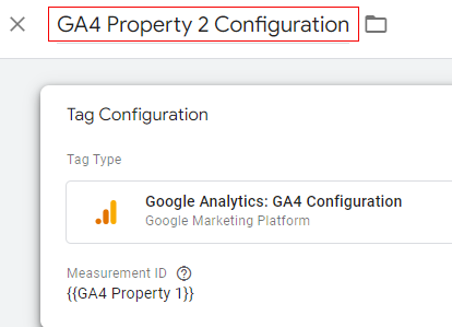 GA4 property 2 Configuration 2