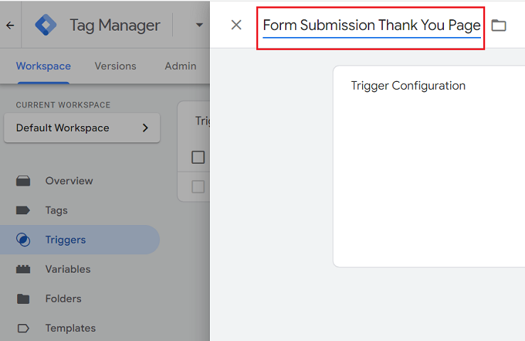 Form Submission Thank You Page