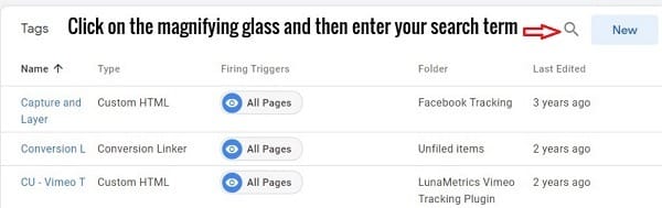 gtm tutorial gtm search