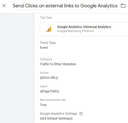 gtm event tracking Send Clicks on external links to Google Analytics