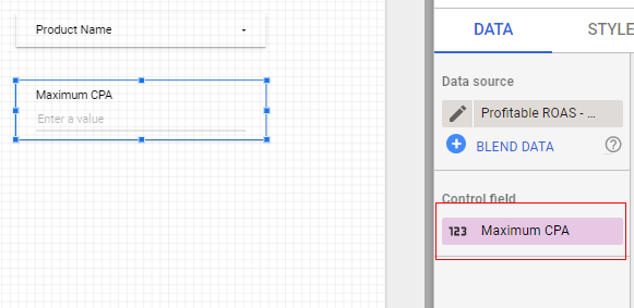 google data studio parameters input box 1