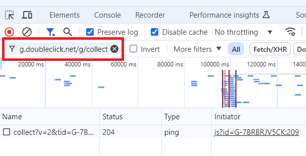 Search for network calls to