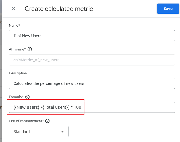 Metric names must be surrounded by single curly brackets