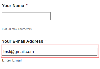 add any dummy email id to the input field