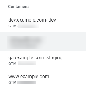 container environment