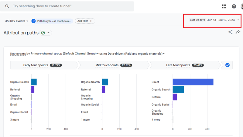 Select the date range from the date picker