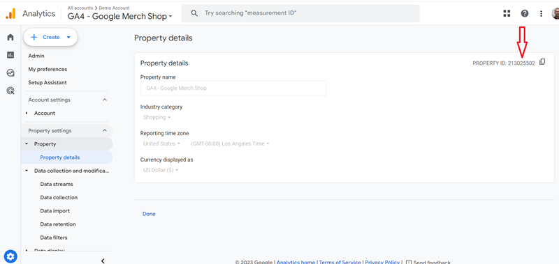 ga4 property id
