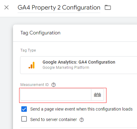 click on the drop down under ‘Measurement ID