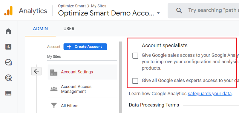 Account specialists ga4