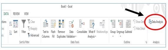 data analysis button