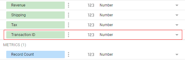 transaction id as number