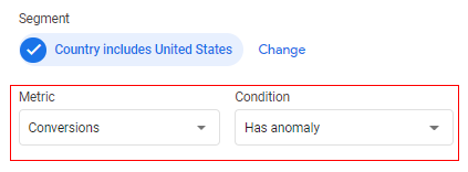 create custom insights has anomaly