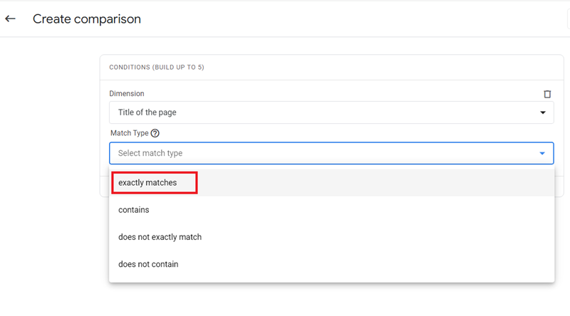 Click on ‘exactly matches