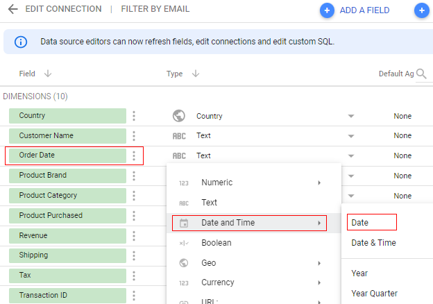 Looker Studio Tutorial with FREE PDF ebook 17 correct data type