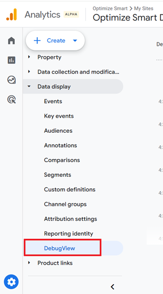 ga4 debugview report