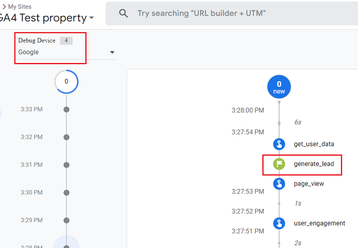 Set your debug device to ‘Google