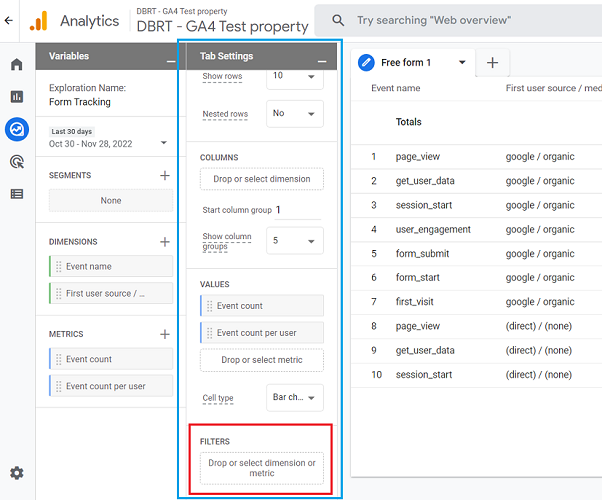 Scroll all the way down under the ‘Tab Settings column