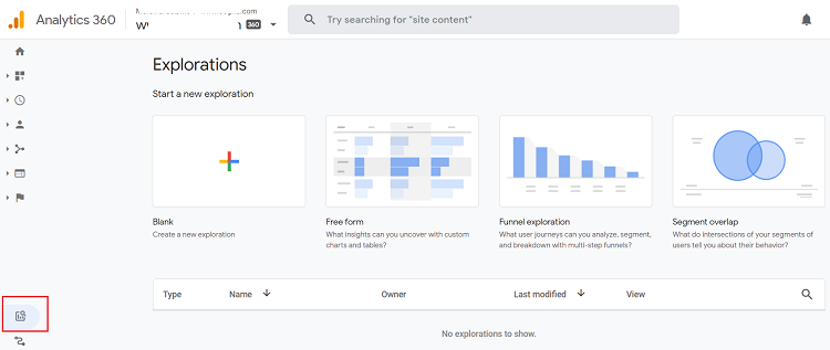 analytics 360 explorations reports