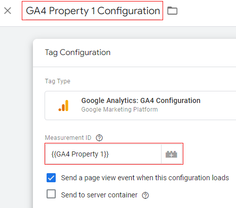 ga4 property 1 configuration