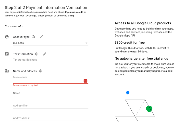 Enter your business details