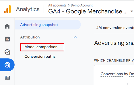 model comparison ga4