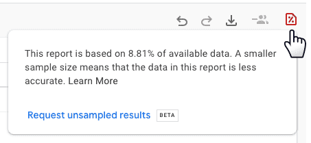 request unsampled reports