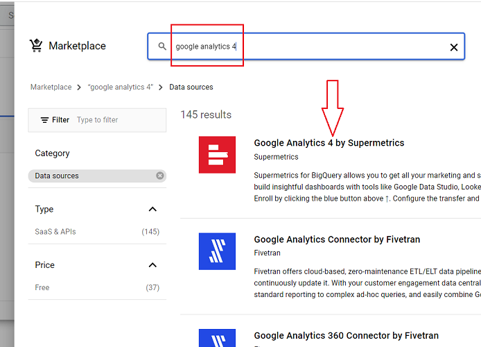Google Analytics 4 by Supermetrics