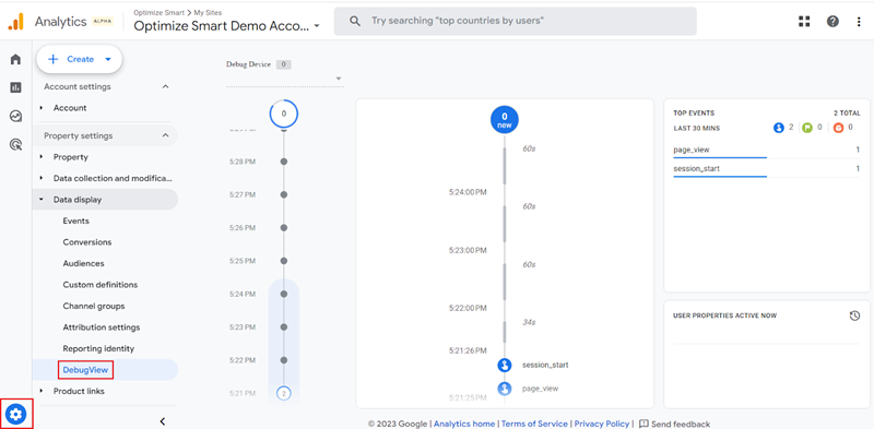ga4 debugview report