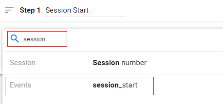 session start step 1