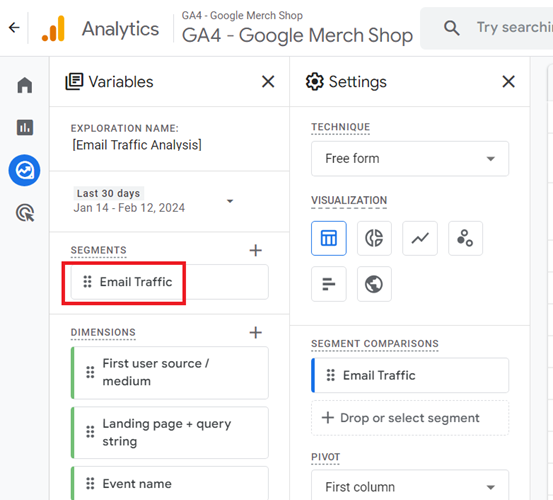 see your new segment listed under the ‘SEGMENTS column