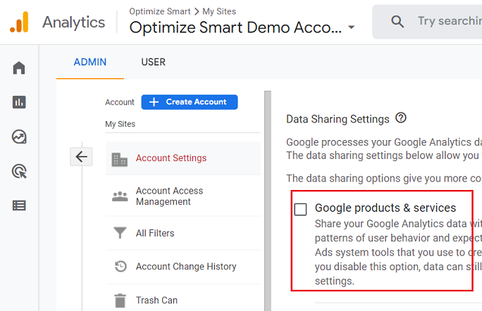 Google products services ga4